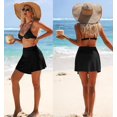 thumbnail image 7 of Alove Womens High Waisted Swim Skirt Twisted Waist Pleated Skorts Tummy Control Tankini, 7 of 7