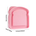 thumbnail image 3 of Tuvgenk Bamboo Fiber Sandwich Lunch Box with Airtight Closure,Meal Prep Containers for Bread and Snacks,Microwave Safe Bento Box for Work and Travel,Pink, 3 of 5