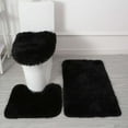 thumbnail image 2 of BIZHUA 3 Piece Bathroom Rug Set Super Soft Toilet Bathroom Toilet Tub Air Floor Mat Nonslip Mat Carpet, 3Pcs Carpet, 2 of 3