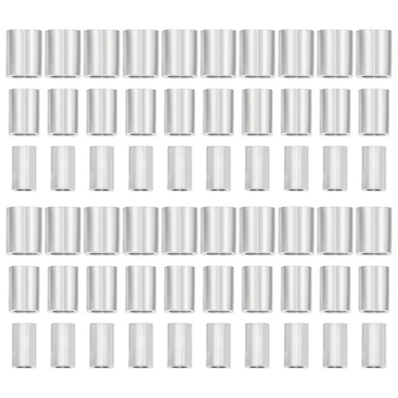 MERRYHAPY 180Pcs Aluminum Wire Rope Cable Fixing Hardware for Rigging and Marine Use