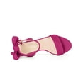 thumbnail image 4 of BLISSFUL STEP Women's Sandals Ankle Tie Back Open Toe Block Heels Hot Pink 8, 4 of 7