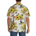 thumbnail image 5 of Wukai Bird Sunflowers Men's Casual Short-Sleeve Button Down Shirt - Lightweight Summer Dress Shirt for Daily Wear-XX-Large, 5 of 7