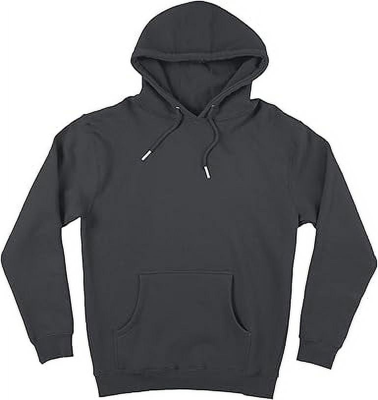 Men's Fleece Hoodie, Soft Breathable Casual Midweight Hooded Pullover Sweatshirt for Men, Large, Gray