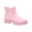 Pink, variant on Waterproof Stretch Panel Chelsea Rain Boots for Ladies, Pull On Comfort Rubber Ankle Boots, Durable Lug Sole Footwear for Gardening Pink 6.5(37)