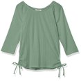 thumbnail image 2 of Speechless Girls' Bell Sleeve Pointelle Rib Knit Tee, Sage, X-Large, 2 of 2