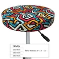 thumbnail image 4 of KLL Geometry Round Bar Chair Cushion Cover 14 inch ,Bar Stool Protector with Elastic, Soft Washable, 4 of 6