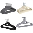 thumbnail image 4 of Perchas abrazables Toystoory de Terciopelo flocado antideslizantes 20 piezas para ropa Blanco, 4 of 6