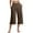 Coffee, variant on lmcalzta Yoga Pants Women Capris High Waisted Straight Leg Pants with Pockets Hiking Joggers Trousers