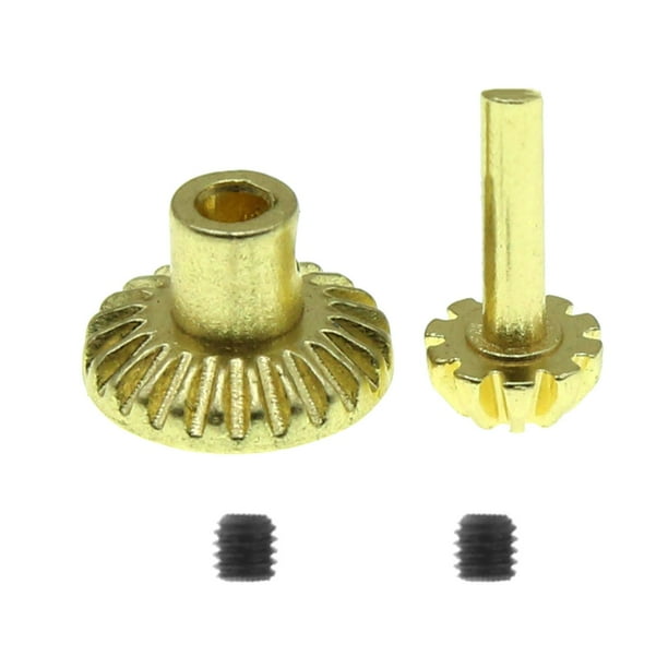 Engranaje de eje para coche RC, engranaje de eje delantero y trasero de metal, piezas de vehículo modelo RC para WPL D12 Dorado