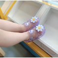 thumbnail image 1 of Zapatos de gelatina con agujeros para niños pequeños y medianos de verano, sandalias de playa antideslizantes de princesa con girasol, estilo coreano, 1 of 6