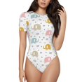 thumbnail image 2 of Picia Little Elephant Womens One Piece Swimsuits Modest Tummy Control Bathing Suits Lace Up Slimming Swim Suit-XX-Large, 2 of 9