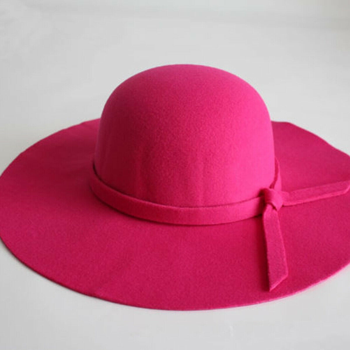 pink felt floppy hat