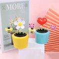 thumbnail image 4 of 4pcs Solar Powered Dancing Bee Sunflower Toys, Animated Bobblehead Dancer For Home, Office, Car, 4 of 5