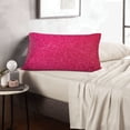 thumbnail image 6 of Naloa Rose Red Glitter Pillowcase, Throw Pillowcase, Wrinkle-Free, Stain-Resistant with Hidden Zipper for Bedroom Sofa-16"x24", 6 of 6