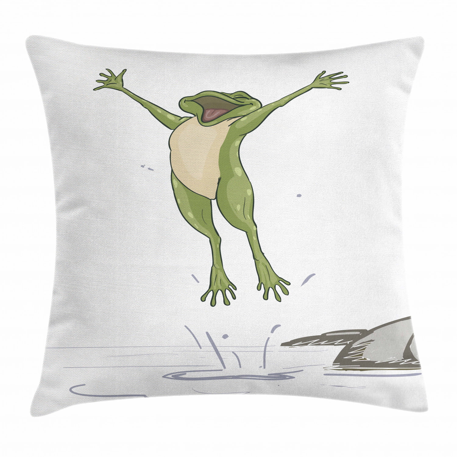 Multicolor 18x18 Frog Lover Apparel Co Easily Distracted Herpetology Toad Tree Frog Lover Throw Pillow
