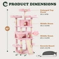 Amolife 68 Inch Cat Tower MultiLevel / XLarge Cat Tree King with