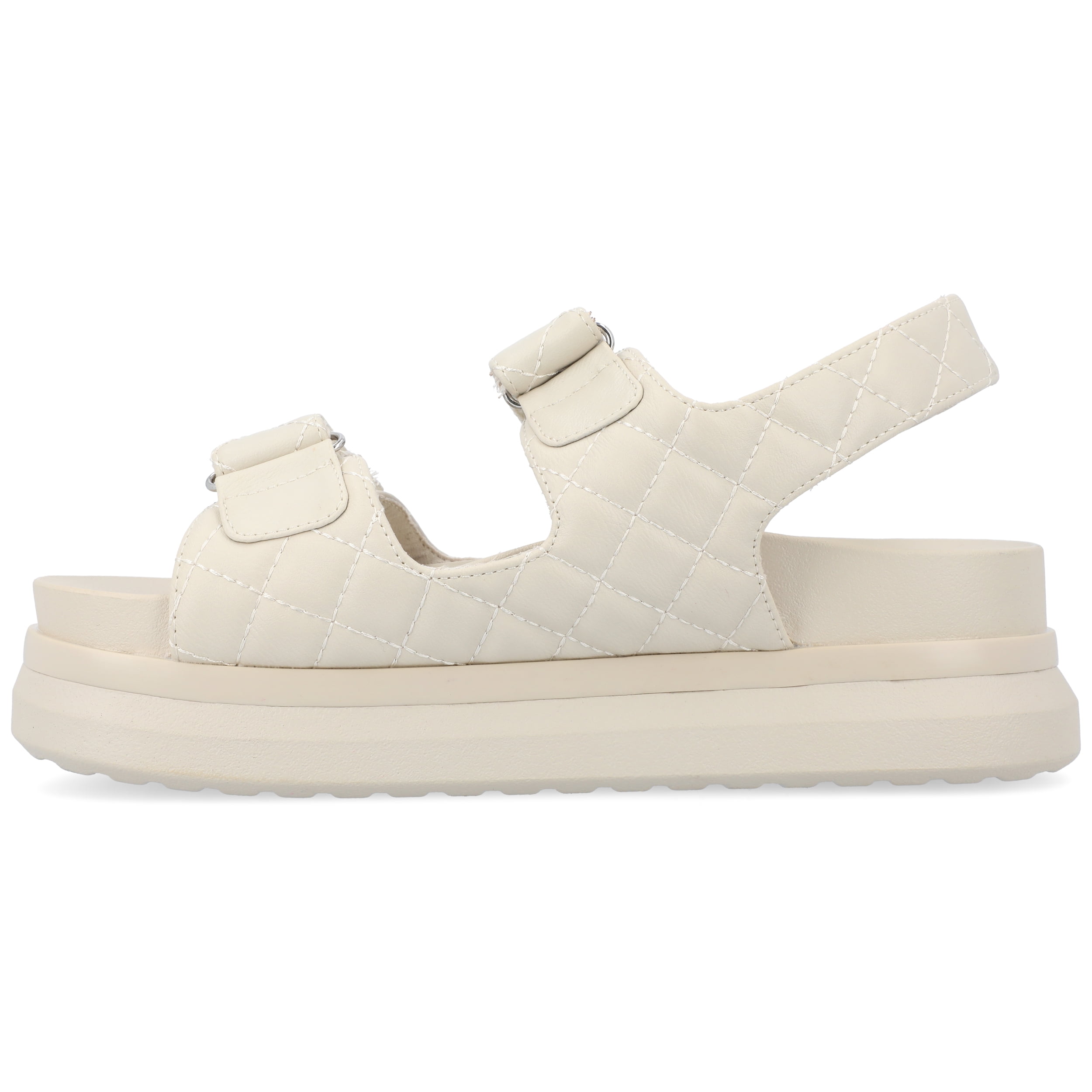 Journee Womens Debby Hook and Loop Platform Sport Sandals