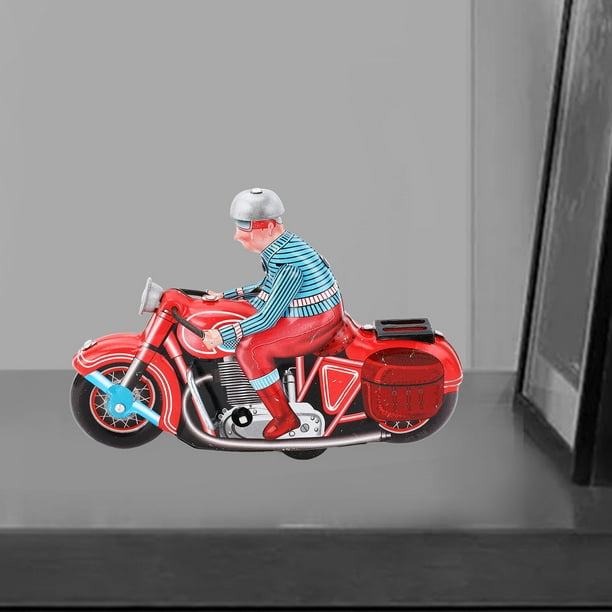 Juguete De Moto De Cuerda, Juguete Mecánico De Motocicleta Con Mecanismo De Relojería Realista Decorativo Paseo En Engranaje Retro Para Niños Para Adorno Del Hogar