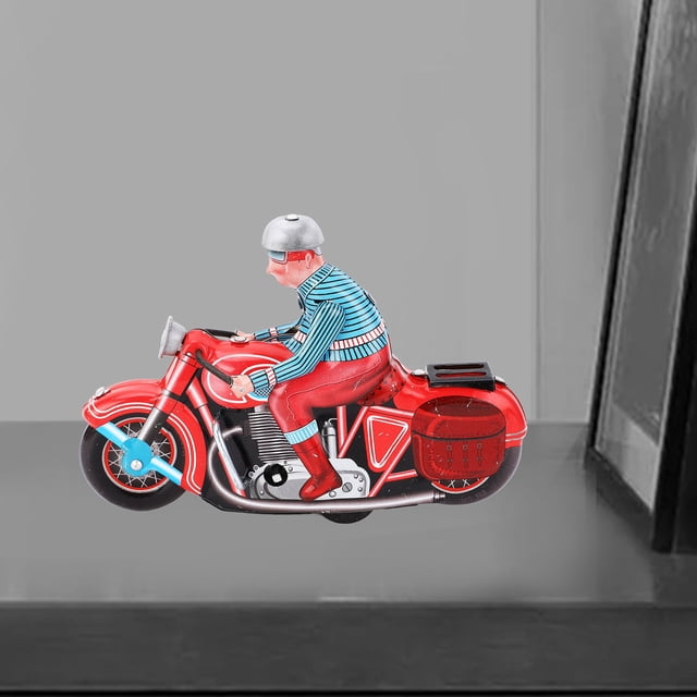 Juguete De Moto De Cuerda, Juguete Mecánico De Motocicleta Con Mecanismo De Relojería Realista Decorativo Paseo En Engranaje Retro Para Niños Para Adorno Del Hogar