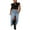 Blue, variant on Caoirhny Women Denim Skirt Solid Color Summer Casual Elastic Split Skirt for Beaches Club Streetwear Aesthetic Clothes