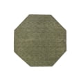 thumbnail image 3 of Rugsotic Carpets Hand Knotted Wool Area Rug 8'x8' Green Solid Octagon Indoor Rug for Living Room, Bedroom Antimicrobial L00111, 3 of 4