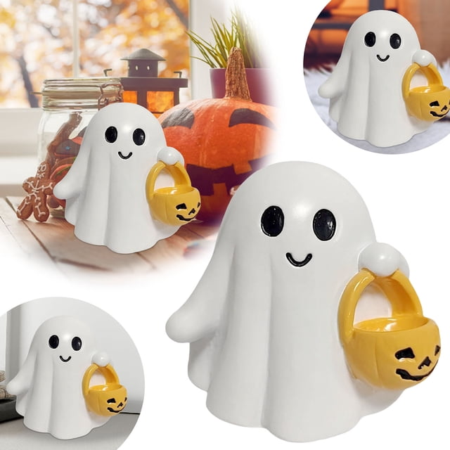 Elegante Adorno De Escritorio Para El Hogar Y Halloween. Estatua De Resina Pequeña Para Fiestas (Calabaza).