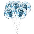 thumbnail image 1 of KAKOWELY 1 juego de 5 globos Bobo transparentes de 20 pulgadas con confeti de lentejuelas para fiestas de cumpleaños y bodas, 1 of 4
