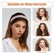thumbnail image 4 of Juego de diademas de moda de 3 piezas, diademas de diferentes diseños, diademas plisadas, diademas de color sólido, accesorios para el cabello de perlas de imitación para fiesta de mujer rosa, 4 of 7