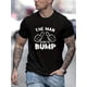 thumbnail image 1 of Men's Short Sleeve THE MAN BEHIND THE BUMP Tee Shirt, Cool Casual Stylish Versatile Summer Tops Clothes, 1 of 6