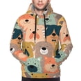 thumbnail image 4 of Bingfone Colorful Dogs Men'S Drawstring Hoodie Long Sleeve Pocket Sweatshirts-Medium, 4 of 9