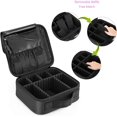 thumbnail image 4 of YL TRD Estuche de maquillaje de viaje, organizador profesional de bolsas de maquillaje cosm&eacute;tico Bolsa de almacenamiento de cosm&eacute;ticos port&aacute;til con divisores ajustable, 4 of 6