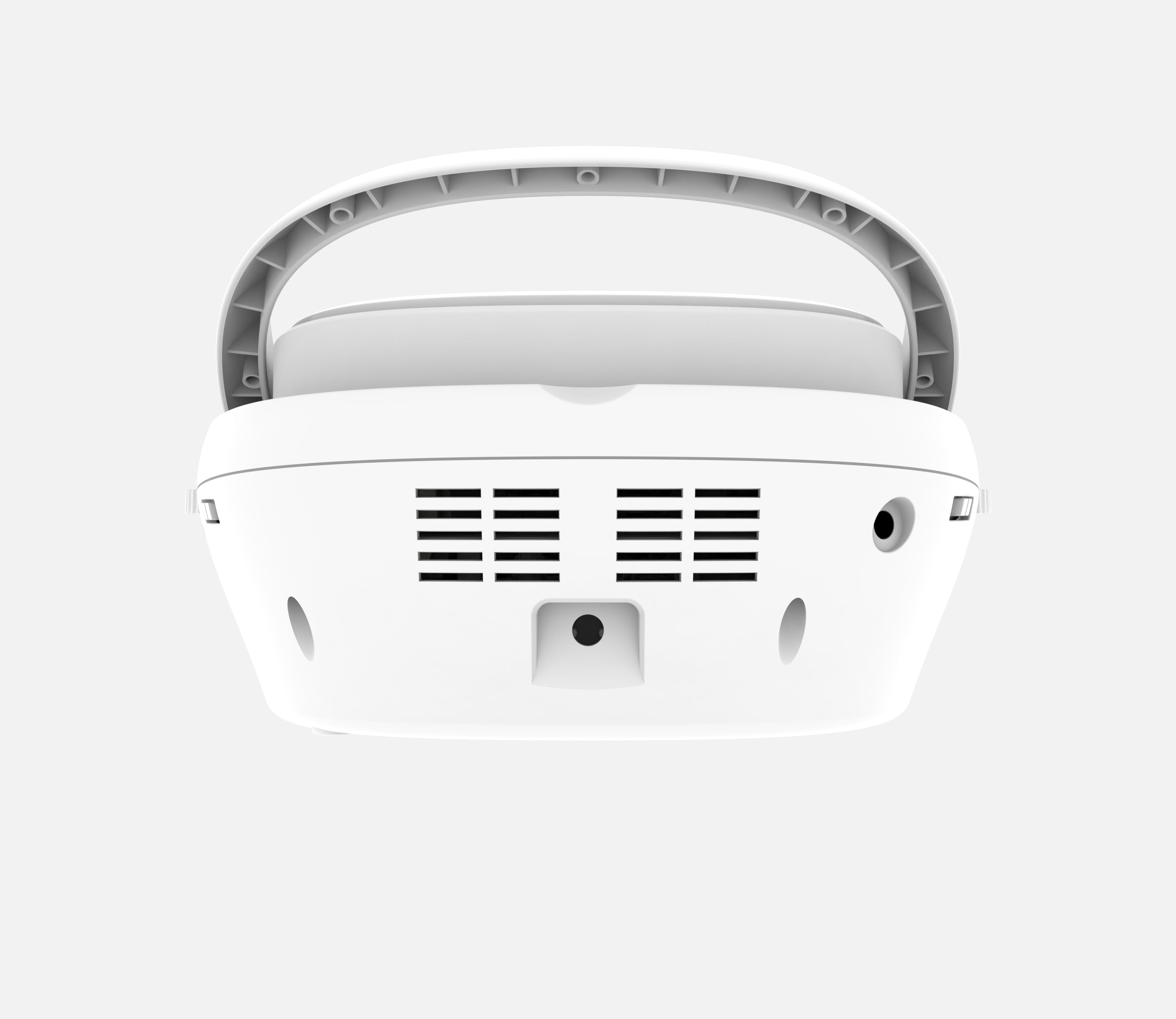Magnavox Portable CD Boombox with FM Stereo Radio, Top-Loading CD Player, AUX Input, LED Display, AC/DC Power, Battery Operated Boombox, White