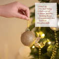 thumbnail image 2 of 50pzs 6cm Esferas LabgNavideñas Fiesta Adornos Arbol Navideñas Oro Blanco, 2 of 5