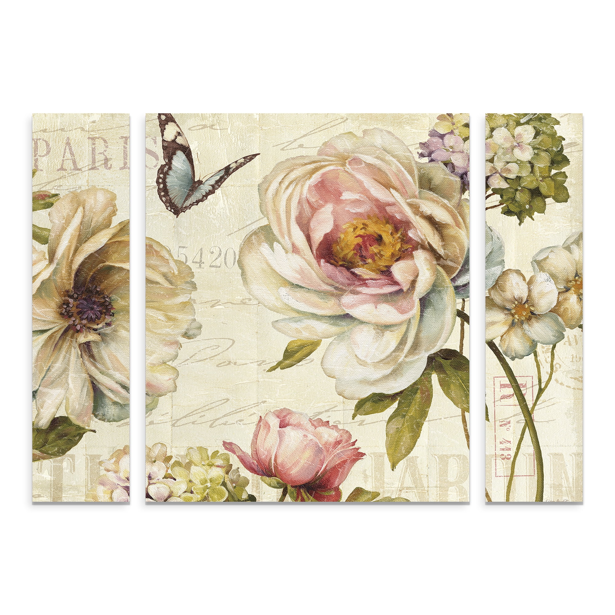 Trademark Fine Art 'Marche de Fleurs IV' Multi-Panel Canvas Art Set by ...