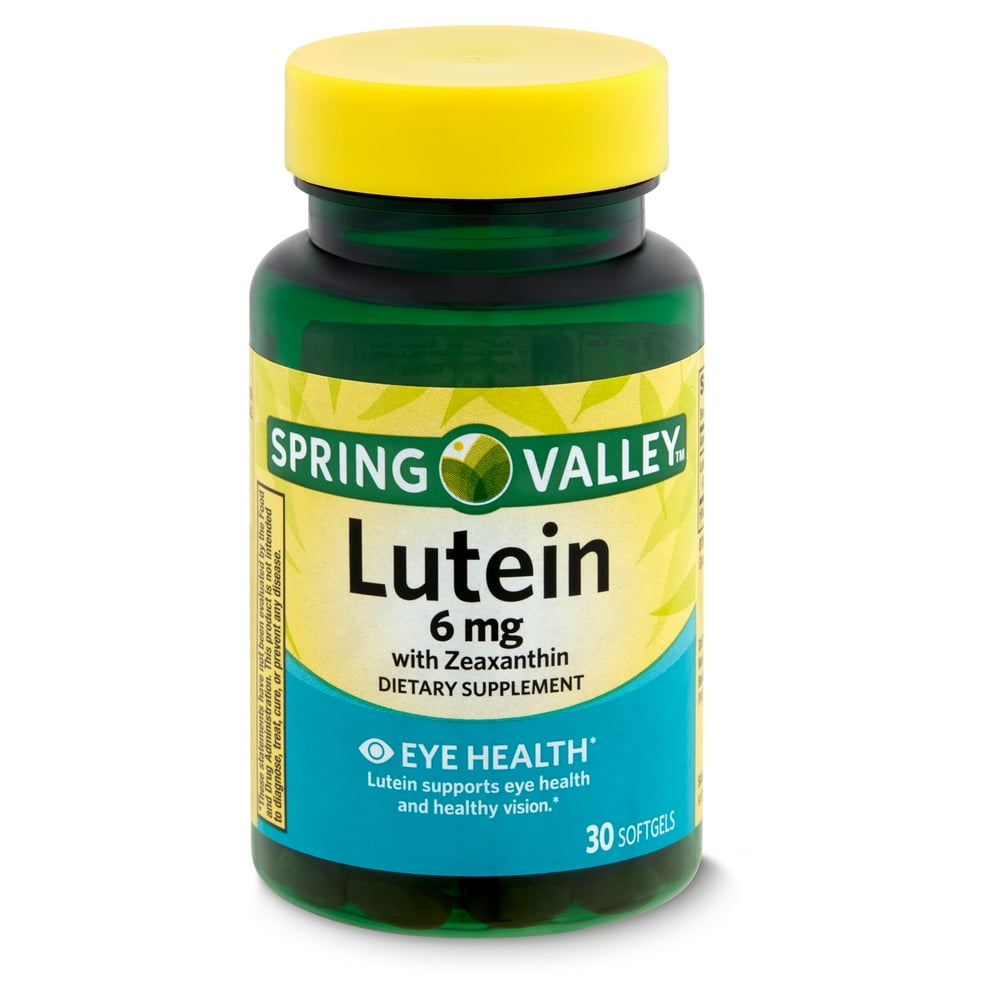 Spring Valley Lutein with Zeaxanthin Dietary Supplement, 6 mg, 30 count