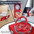 thumbnail image 4 of Dteck for Samsung Galaxy Z Flip 3 Case with 360° Rotatable Magnetic Ring Stand, Compatible with Mag-safe, Slim Thin Matte PC Shockproof Protective Phone Case for Women Men,Red, 4 of 11