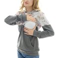 thumbnail image 2 of Bearsland Female Long Sleeve Maternity Nursing Sweatshirt Casual Breastfeeding Hoodie, 2 of 5