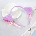 thumbnail image 1 of Diademas para mujer, diadema cuadrada con orejas y diadema para el pelo, diadema para fiesta de cosplay, accesorio para el pelo, gorro de punto, 1 of 2