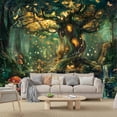 thumbnail image 5 of Forest Tapestry | Nature Green Wall Decor for Bedroom, Extra Large Tree of Life Tapestries, Fairy Landscape Living Room Decor, Fantasy Mystical Magical Backdrop Wall Hanging for Dorm, 5 of 9