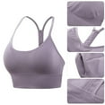 thumbnail image 4 of Baywell Women's Y Back Sports Bras Spaghetti Strap A–D Cups Low Impact Racerback Padded Yoga Running Workout Bra Green S-2XL, 4 of 4