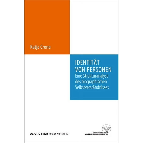 Humanprojekt IdentitÃ¤t von Personen, Book 10, (Hardcover)