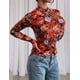 thumbnail image 3 of PRETTYGARDEN Camisa de Malla Floral de Manga Larga para Mujer XXL, 3 of 8