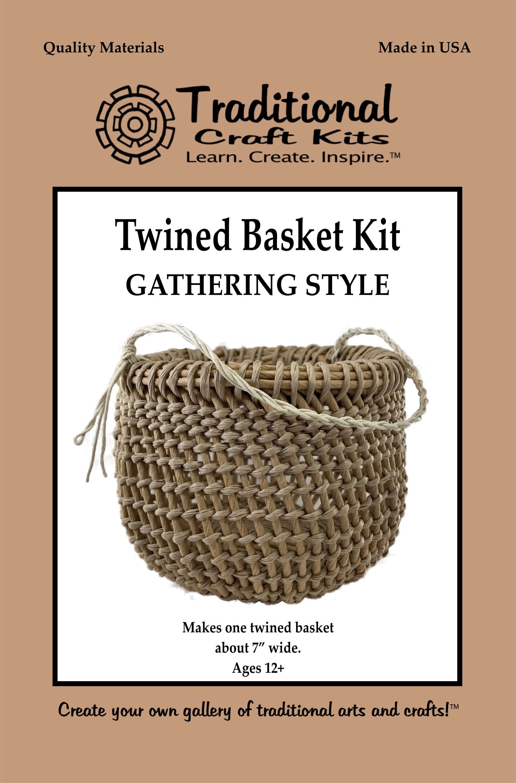 Traditional Craft Kits: Twined Basket Kit - Gathering Style