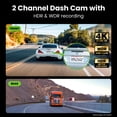 thumbnail image 2 of Cámara para Auto GEARit 4K Dual Delantera y Trasera WiFi GPS Visión Nocturna, 2 of 9