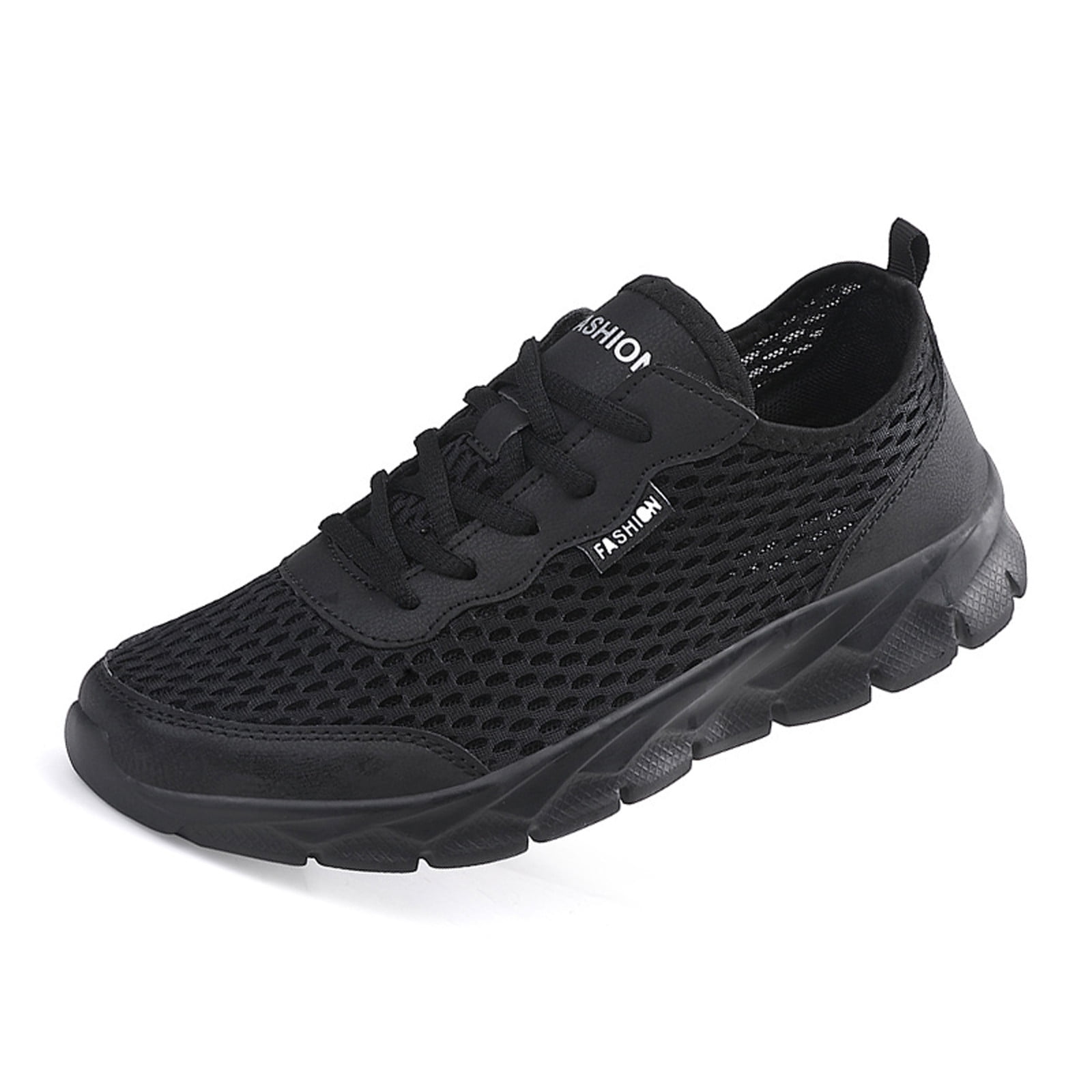Yindaity Tennis Shoes Men Mens Casual Shoes Men's Slip-on Walking Shoes, Gym Workout Restaurant Fashion Sneakers Men Shoes Sneakers(Black,9)