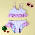 thumbnail image 6 of IROINNID Toddler Baby Two-piece Swimsuit Swimwear Sleeveless Ruffled Cute Printed Summer Bathing Suit, 6 of 8