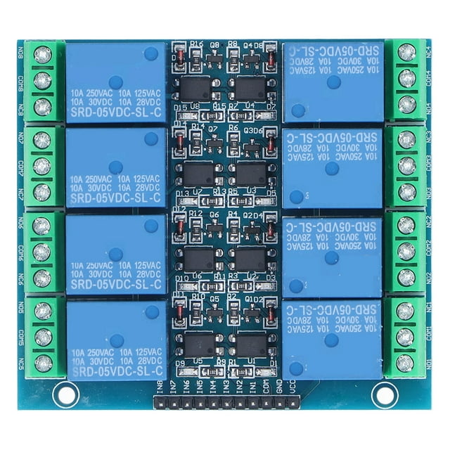 Módulo de relé de aislamiento de optoacoplador, módulo de relé de 8 canales, placa de relé de fotoacoplador, placa de control de relé, rendimiento de primera categoría
