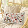 thumbnail image 4 of Watercolor Flowers Pillow Covers, Linen Long Throw Pillow Case, Rustic Spring Floral Botanical Beige Holiday Pillow Protector Decorative Cushion Cover for Living Room/Bedroom 24" x 36", 4 of 8