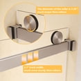 thumbnail image 6 of Frameless Double Sliding Shower Door 44-48 "W x 74" H, 5/16 "(8mm) Tempered Glass, Explosion Proof Film, Stainless Steel Handle, Square Tube Track, Brushed Nickel, 6 of 22