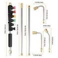 thumbnail image 3 of sdhkgrrt Pressure Washer Wand, High Pressure Wand Set, Retractable Extension Rods for Gutter Cleaning, Roof and Wall Cleaning Tool Kit, Brass and Stainless Steel Wand for Washer, 3 of 9